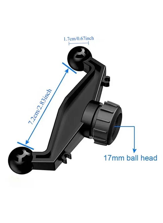 Double Ball Headrest Car Phone Mount Dual Triple Mounting Arm ABS Material - Image 2